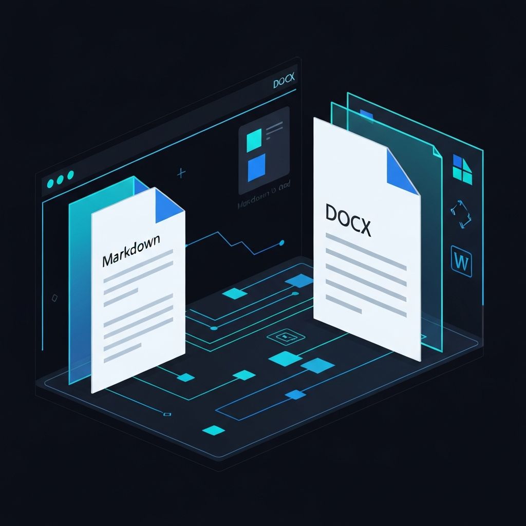 Markdown to Word conversion illustration
