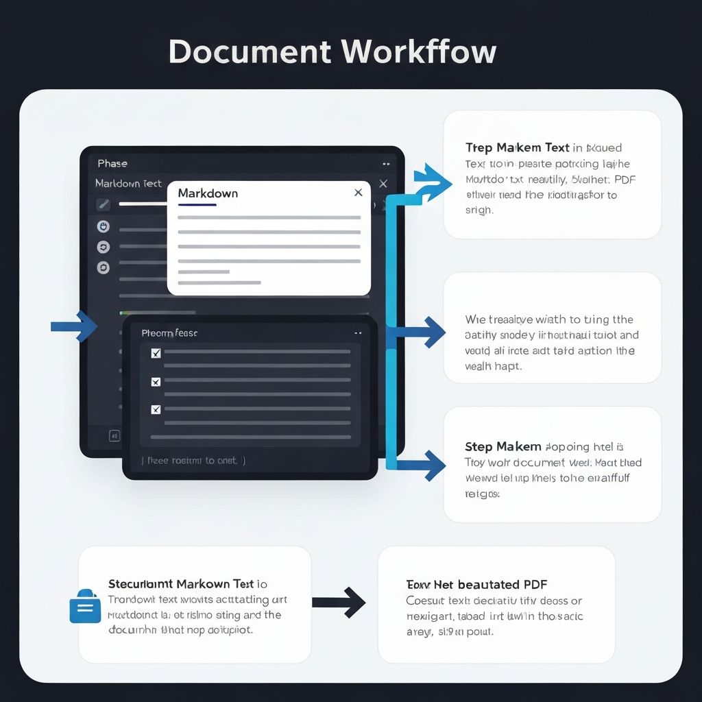 Professional PDF document workflow with Markdown source